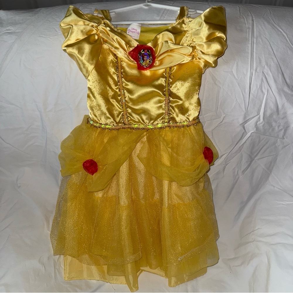 Disney Bell Golden Princess Dress with Red Accents